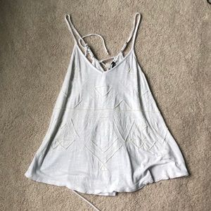 White Aztec American Eagle Tank, Size S